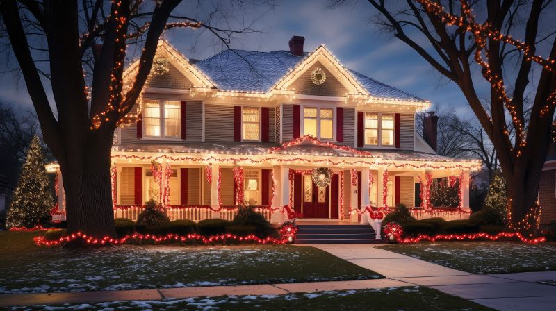Holiday Lights Hanging in Alpharetta, GA